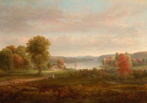 Utsikt över Hudson hösten 1850.