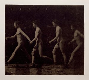 Marey Wheel-fotografier av oidentifierad modell, 1884. av Thomas Eakins