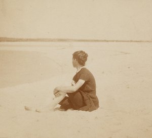 [Mary Macdowell på stranden, Manasquan, New Jersey] av Thomas Eakins