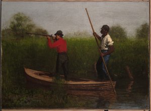 Jakt på rallar på Delawarefloden av Thomas Eakins