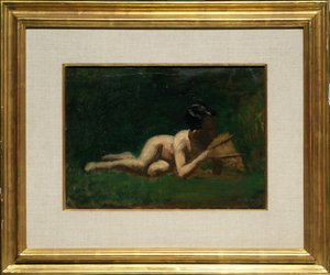 Studie för liggande pojke i "Arkadien" av Thomas Eakins