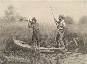 Studie för järnvägsskytte från en punkt av Thomas Eakins