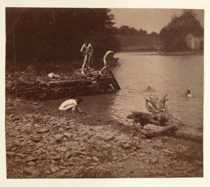Studie för simning, 1883. av Thomas Eakins