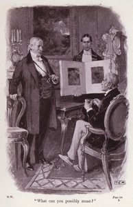 Illustration för The Woman in White av Wilkie Collins (litho)