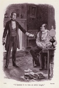 Illustration för The Woman in White av Wilkie Collins (litho)