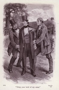Illustration för The Woman in White av Wilkie Collins (litho)