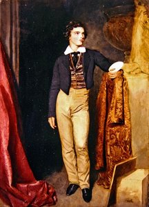 Självporträtt av konstnären (olja på duk) av Thomas Faed