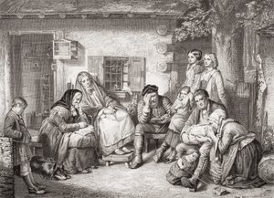 Sunday in the backwoods of Canada, från `Illustrations of English and Scottish History