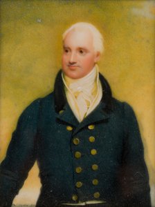 Porträtt av Cecil Forester, c.1st Lord Forester, c.1830 (olja och elfenben) av Thomas Falcon Marshall