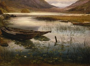 Båtar och näckrosor av Thomas Fearnley