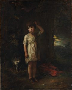 En pojke med en katt — Morgon av Thomas Gainsborough