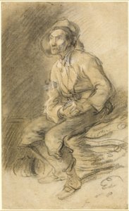 En vedman sittande på ett knippe bögar av Thomas Gainsborough