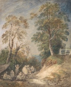 Country Lane med zigenare som vilar av Thomas Gainsborough