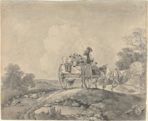 Förare med kalvar i en lantvagn av Thomas Gainsborough