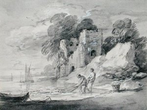 Dra av Seine-nätet av Thomas Gainsborough