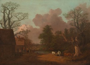 Landskap med Milkmaid av Thomas Gainsborough