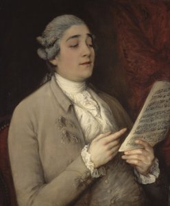 Porträtt av Giusto Ferdinando Tenducci 1736-1790, känd som il Senesino, ca 1770. av Thomas Gainsborough