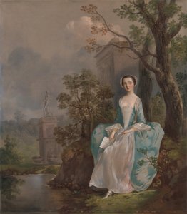 Porträtt av en kvinna, ca. 1750. av Thomas Gainsborough