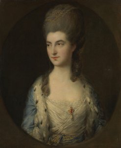 Porträtt av en ung kvinna, kallad Miss Sparrow, 1770-talet. av Thomas Gainsborough