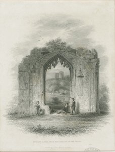 Dudley Castle - The Keep: gravyr (vinjett och [? 1800-talet] (tryck) av Thomas Garner