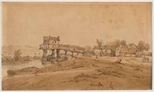 Ett urval av tjugo av de mest pittoreska vyerna i Paris, 1802. av Thomas Girtin