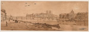 Ett urval av tjugo av de mest pittoreska vyerna i Paris, 1802. av Thomas Girtin
