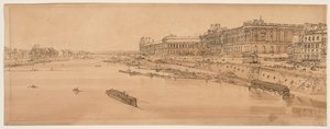 Ett urval av tjugo av de mest pittoreska vyerna i Paris, 1802. av Thomas Girtin