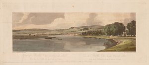 Ett urval av tjugo av de mest pittoreska vyerna i Paris: Vy över Belle Vue & Pont de Sêve tagen från terrassen nära Pont de St. Cloud av Thomas Girtin