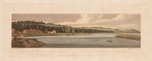 Ett urval av tjugo av de mest pittoreska vyerna i Paris: Vy över St. Cloud & Mount Calvary tagen från Pont de Sêve av Thomas Girtin