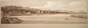 Ett urval av tjugo av de mest pittoreska vyerna i Paris: Vy över St. Cloud och Mount Calvary tagen från Pont de Sêve av Thomas Girtin
