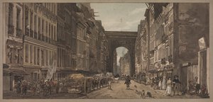 Ett urval av tjugo av de mest pittoreska vyerna i Paris: Vy över porten till St. Denis..., 1803 av Thomas Girtin