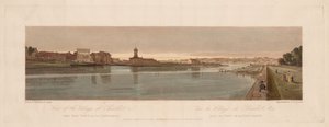 Ett urval av tjugo av de mest pittoreska vyerna i Paris: Vy över byn Chaillot, &c tagen från Pont de la Concorde av Thomas Girtin