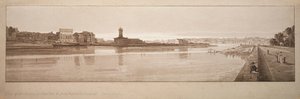 Ett urval av tjugo av de mest pittoreska vyerna i Paris: Vy över byn Chaillot, &c tagen från Pont de la Concorde av Thomas Girtin
