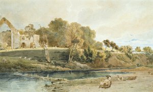 Bolton Abbey, Yorkshire av Thomas Girtin