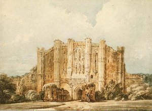 PD.52-1966 västra beskåda av Thornton Abbey, Lincolnshire , c.1794 (akvarell och blyerts på papper) av Thomas Girtin