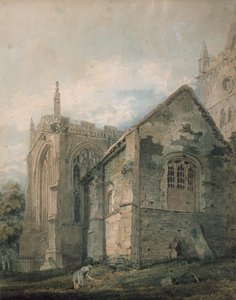 The Ancient Charnel House, Holy Trinity Church, Stratford-upon-Avon (akvarell över markeringar i grafit, berört med vasspennan) av Thomas Girtin