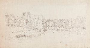 Utsikt över Pont St. Michel från Pont Neuf av Thomas Girtin