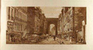 Vy över Porte Saint-Denis från förstäderna av Thomas Girtin