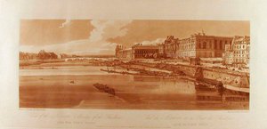 Ansicht des Louvre und der Brücke der Thuilleries vom Pont-Neuf aus