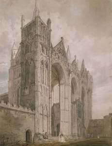 Västra fronten av Peterborough Cathedral av Thomas Girtin