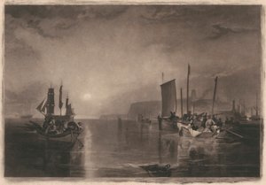 Soluppgång, vitlingfiske vid Margate