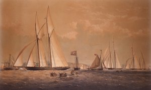 Cambria-vinnande Anglo American Yacht Race, 1868