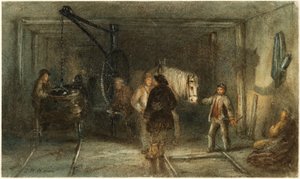 Kran för att ladda rullarna (akvarell på papper)