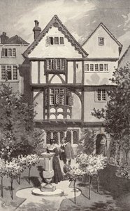 Det grå huset (litografi) av Thomas Hamilton Crawford