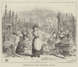 Hoppplockning nära Farnham Palace av Thomas Harrington Wilson