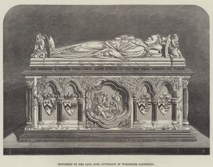 Monument till den avlidne Lord Lyttelton i Worcester Cathedral av Thomas Harrington Wilson