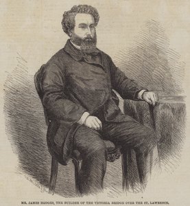 Mr James Hodges, byggaren av Victoriabron över St Lawrence av Thomas Harrington Wilson