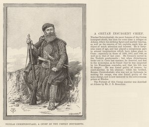 Nicolas Christodoulaki, chef för de kretensiska rebellerna. av Thomas Harrington Wilson