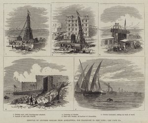 Borttagning av ytterligare en obelisk från Alexandria, för transport till New York av Thomas Harrington Wilson