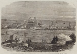 Ankomsten till Douglas Harbour av Hans Excellens Francis Pigott, den nyutnämnde guvernören av Isle of Man av Thomas Harrington Wilson